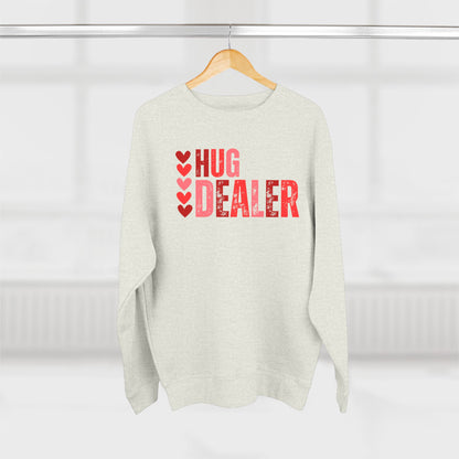 Women's Valentine's Day Graphic Sweatshirt – 'Hug Dealer' Cute and Cozy Pullover – Romantic Gift Idea, Casual Holiday Outfit