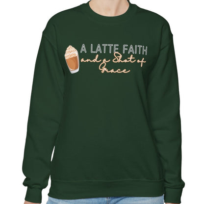 Latte Faith & Shot of Grace: Women's Sweatshirt - Eddy and Rita