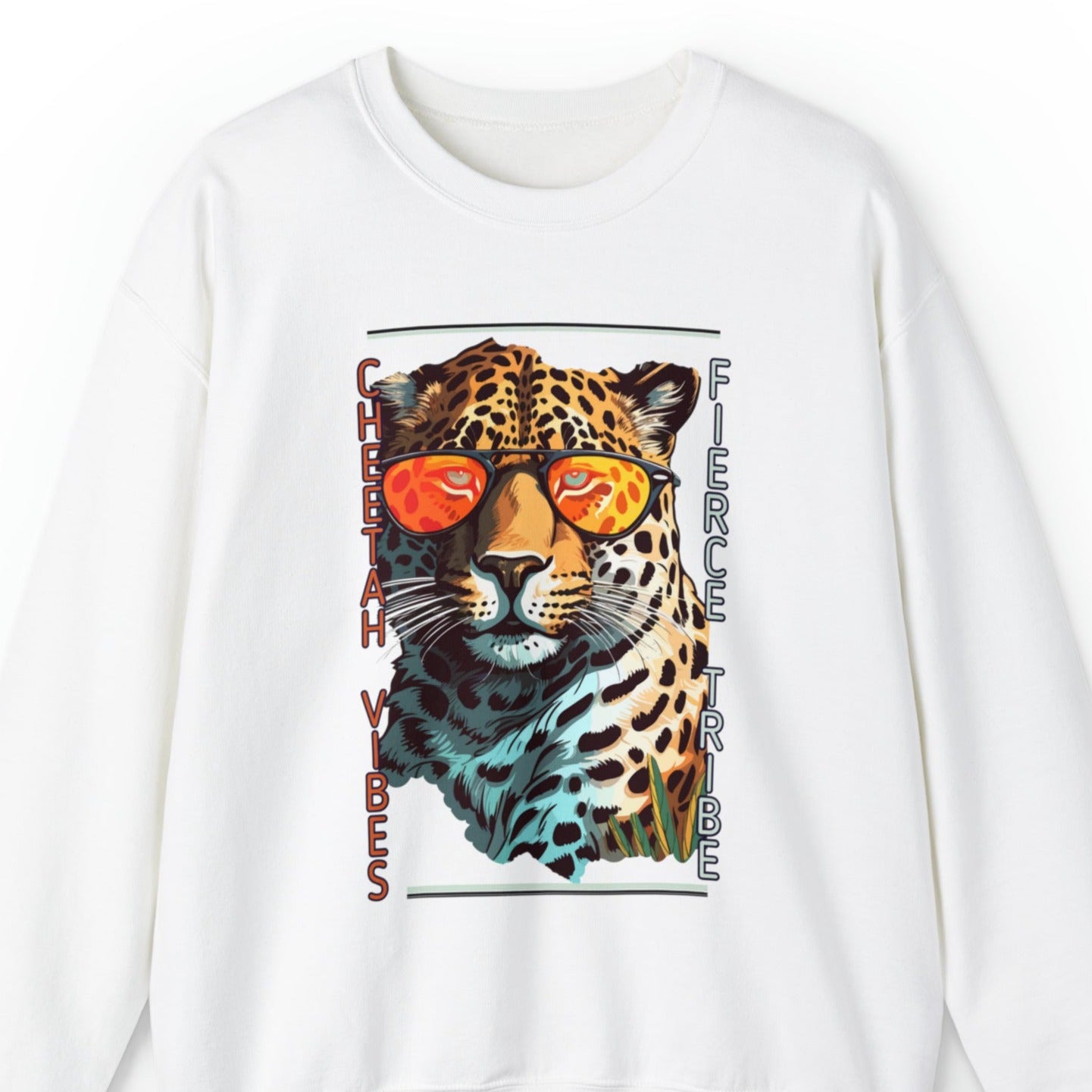 Cheetah Vibes: Join the Fierce Tribe Women's Sweatshirt - Eddy and Rita