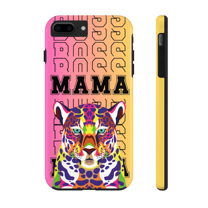 Colorful Cheetah 'Boss Mama' iPhone Case - Stylish and Empowering Protective Cover