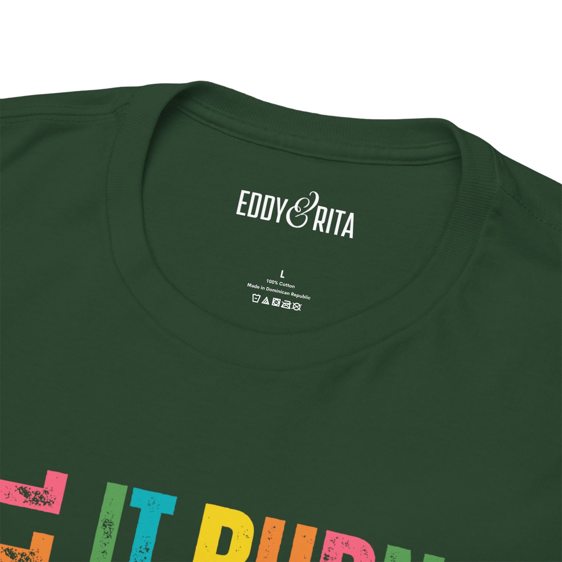 Eddy and Rita Women's Heavy Cotton T-Shirt - "Pickleball It Burns Off the Crazy" Graphic Tee for Pickleball Enthusiasts