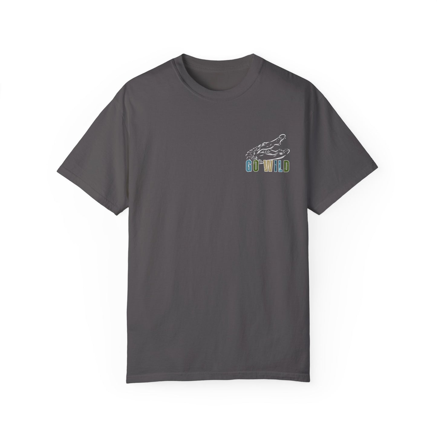 Eddy and Rita Men's Comfort Colors T-Shirt - "Go Wild" Alligator Graphic Tee