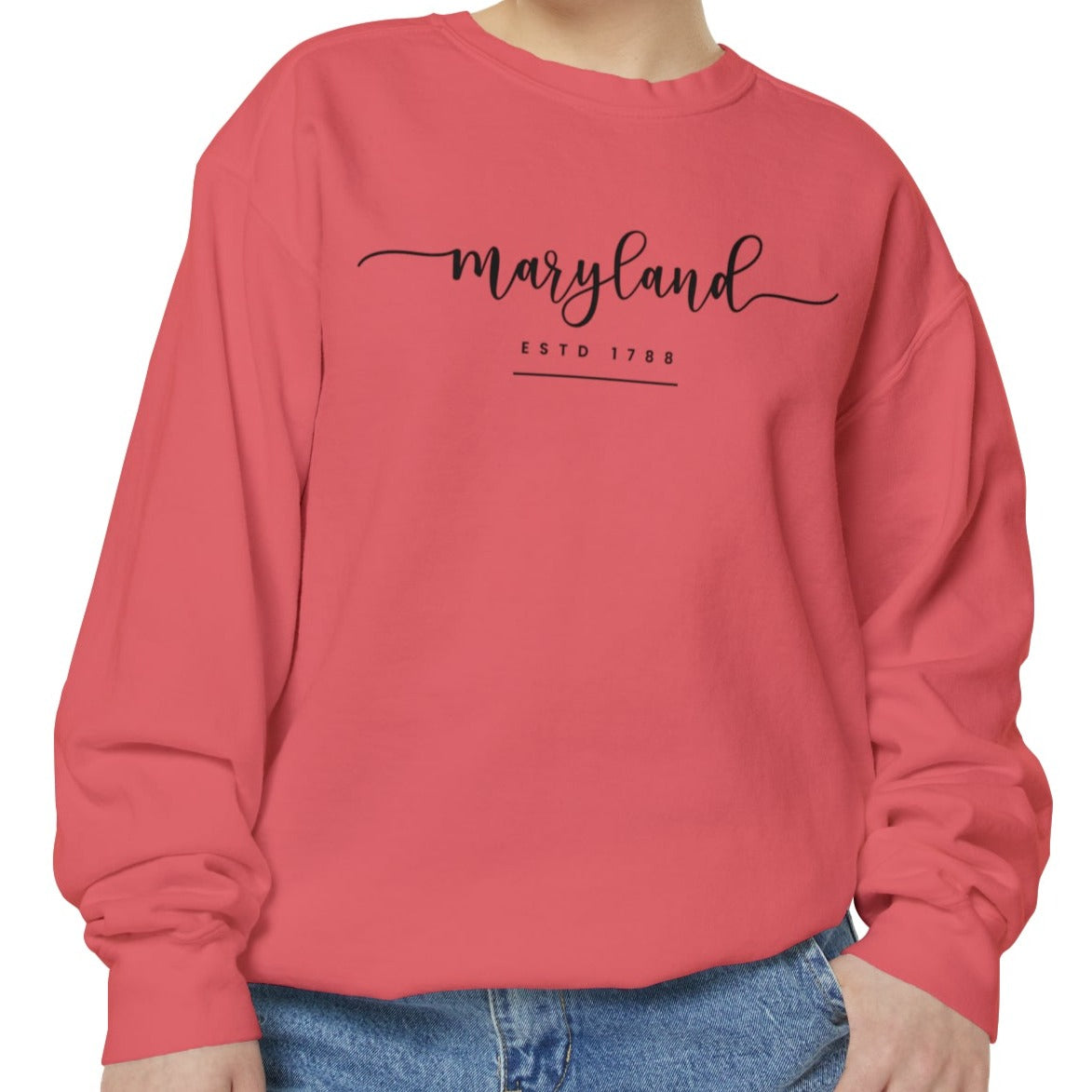 Cozy Comfort Colors Women's Sweatshirt Maryland-Inspired Chic - Eddy and Rita