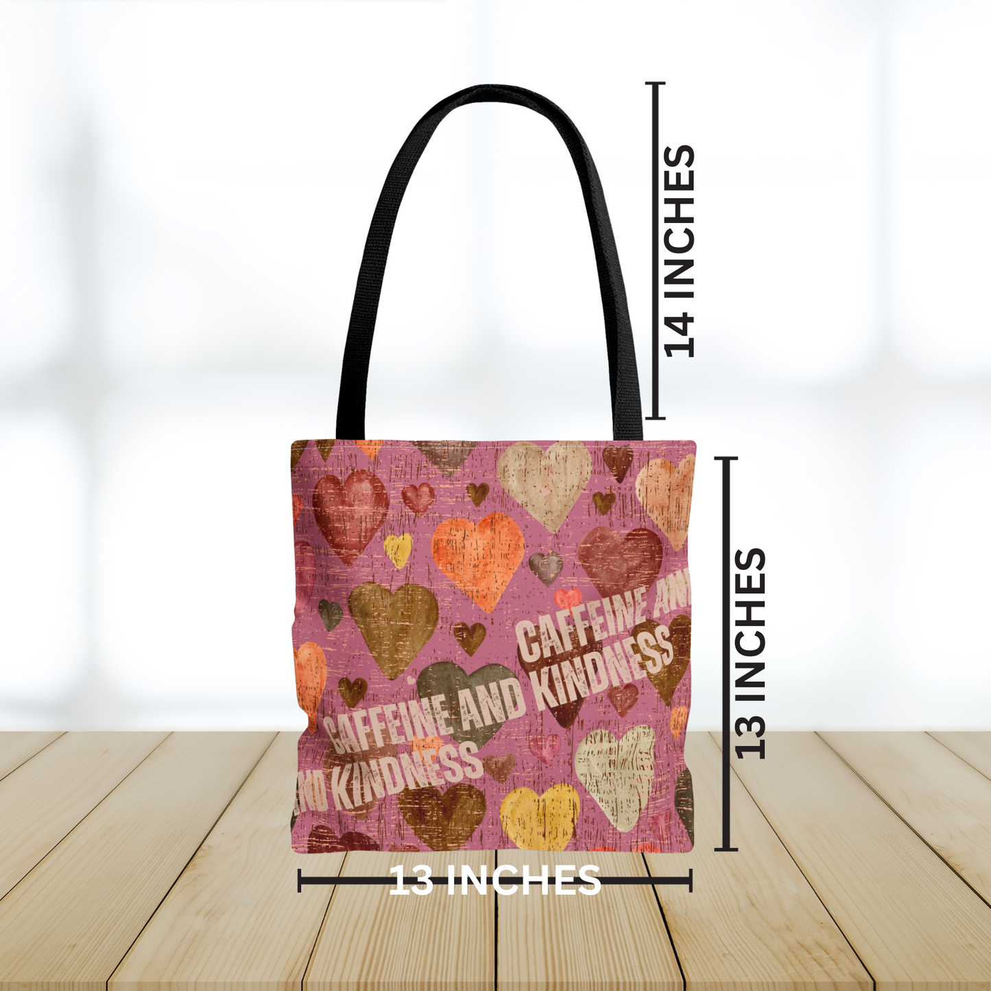 Caffeine and Kindness: Women's Small Tote Bag for Chic Caffeine Lovers - Eddy and Rita