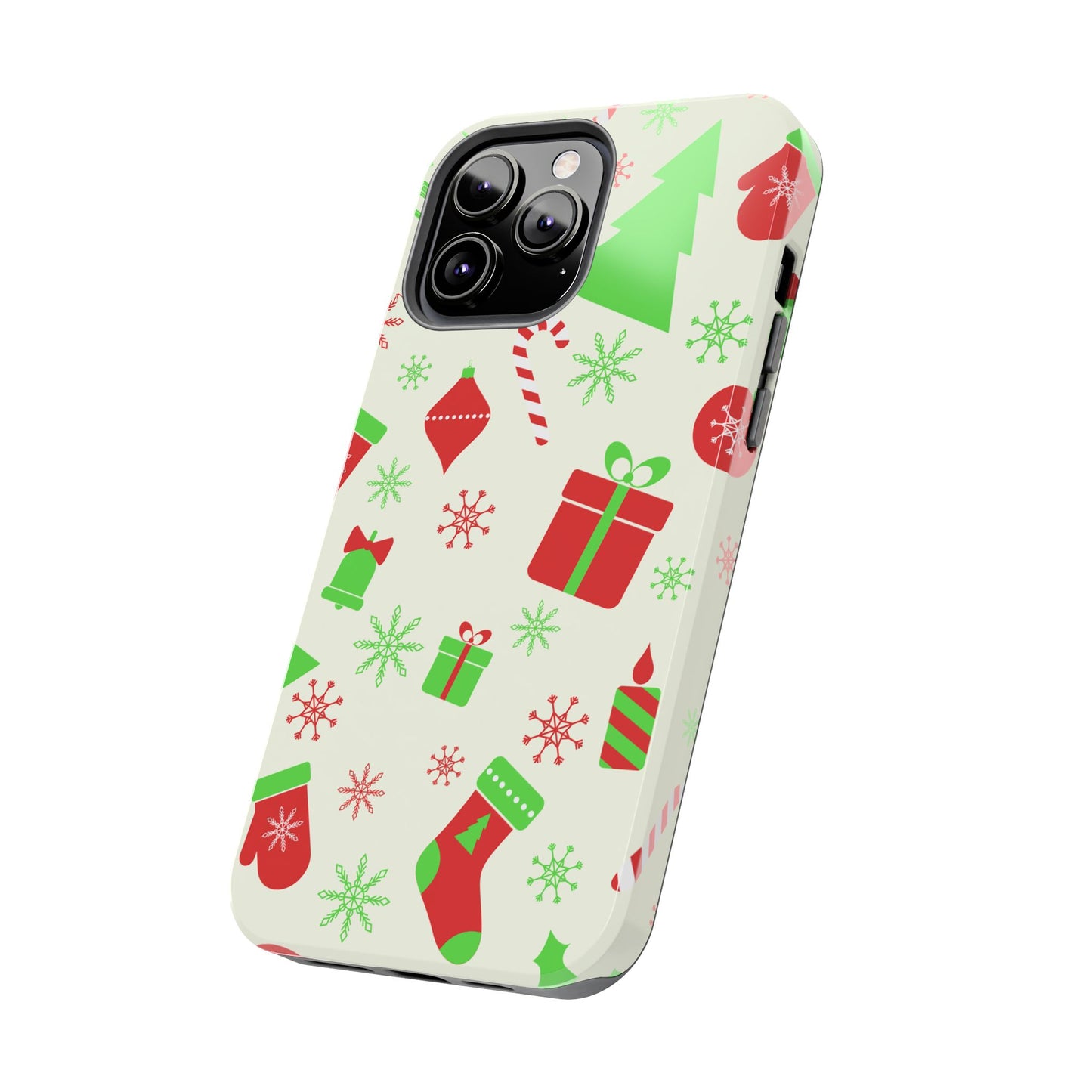 Tough Phone Case for iPhone – Christmas Packages Design | Durable Holiday Stocking Stuffer Gift