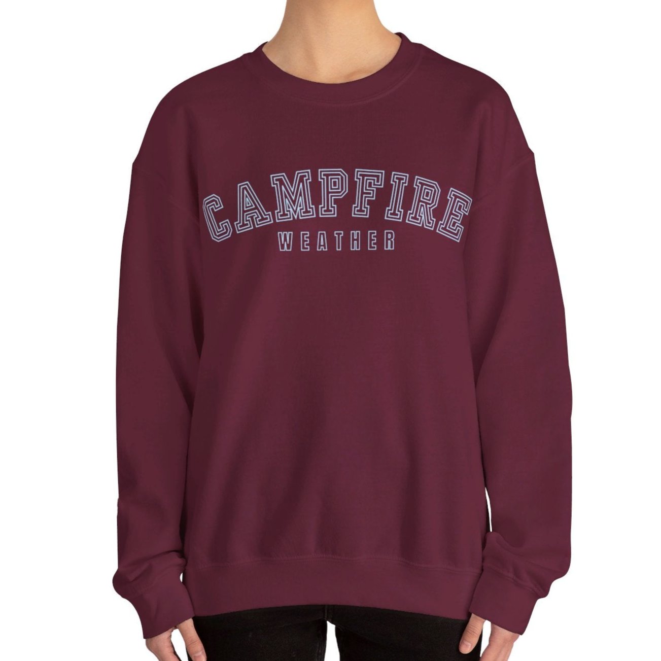 Women's Heavy Blend Sweatshirt – "Campfire Weather" Cozy Graphic Sweatshirt