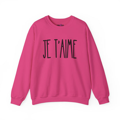 Je T'aime Women's Sweatshirt: Cozy Comfort with French Elegance - Eddy and Rita