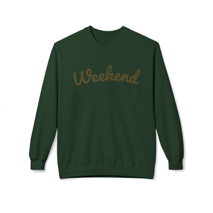 Eddy and Rita Women's Midweight Crewneck Sweatshirt - "Weekend" Graphic Pullover