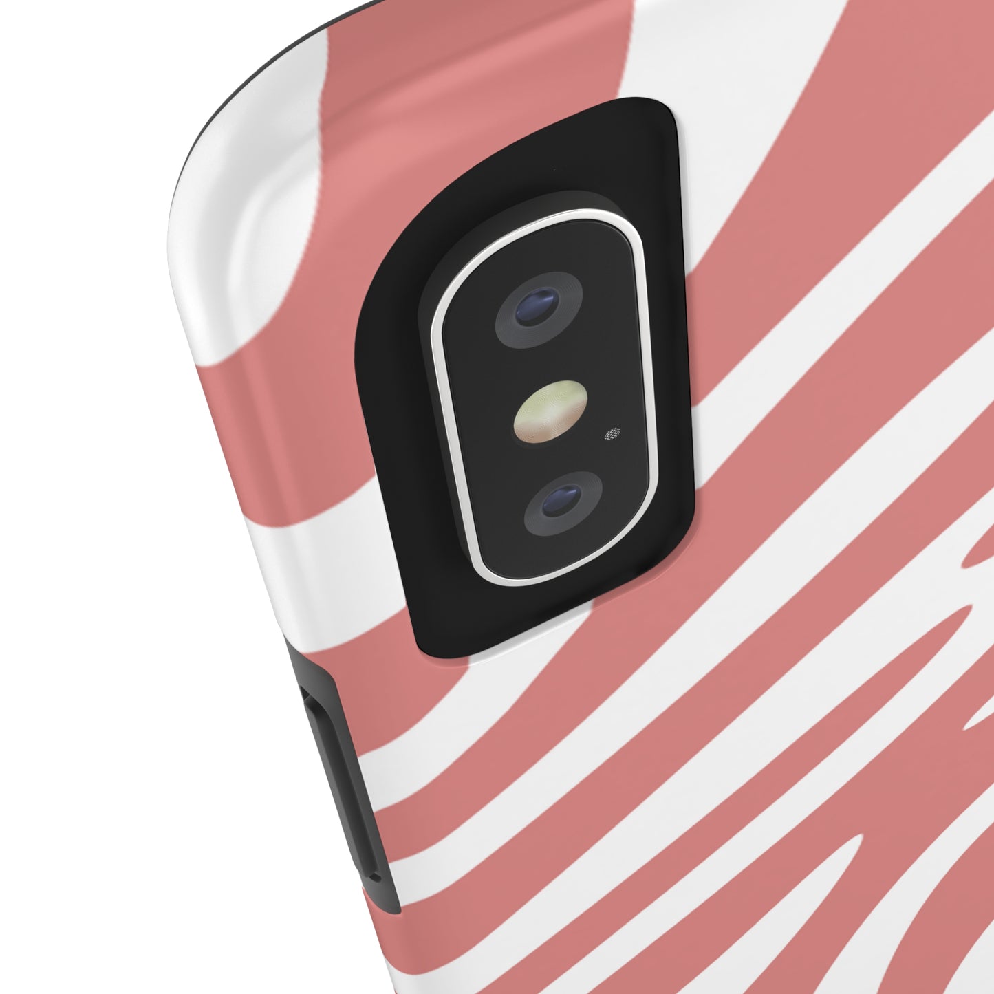 Pink and White Zebra Stripes iPhone Case - Stylish and Protective Cover for Your Device