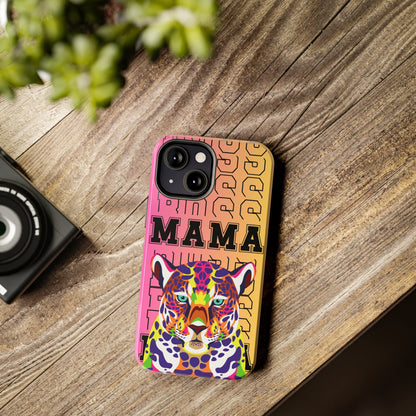 Colorful Cheetah 'Boss Mama' iPhone Case - Stylish and Empowering Protective Cover