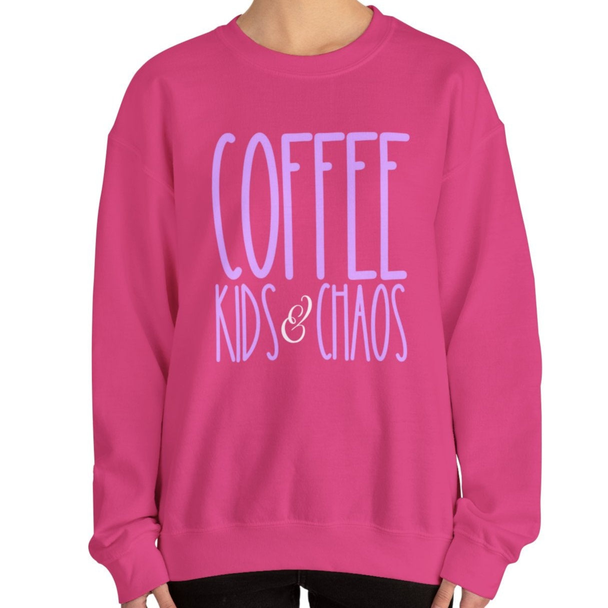 Coffee, Kids, and Chaos Women's Sweatshirt: Cozy Comfort for Busy Moms - Eddy and Rita