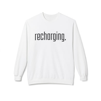 Recharging Women's Midweight Fleece Crewneck Sweatshirt for Self Care - Eddy and Rita