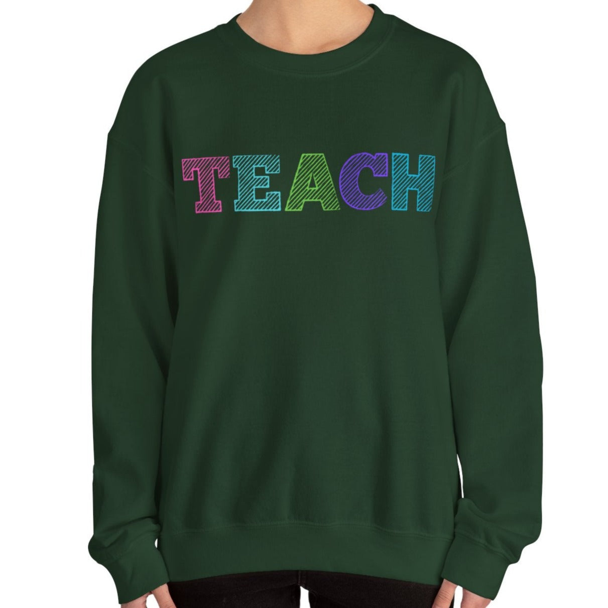 Women's Sweatshirt - 'TEACH' Comfort for Educators - Eddy and Rita