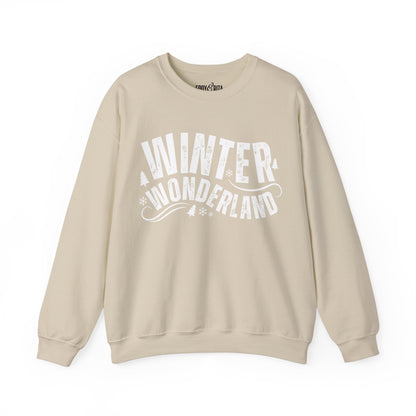 Women's Heavy Sweatshirt – "Winter Wonderland" Cozy Winter Graphic Sweatshirt