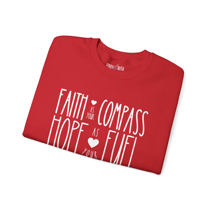 Faith as Your Compass: Women's Comfort Sweatshirt for Inspired Style - Eddy and Rita