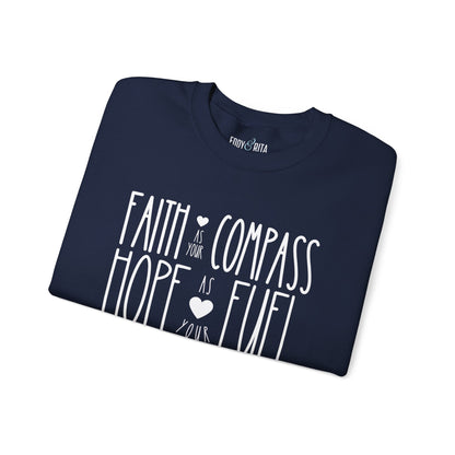 Faith as Your Compass: Women's Comfort Sweatshirt for Inspired Style - Eddy and Rita