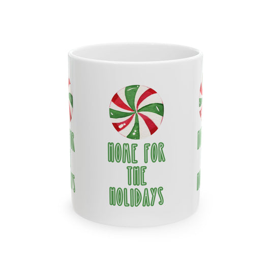 11 oz Ceramic Mug – “Home for the Holidays” | Cozy and Heartwarming Christmas Coffee Cup