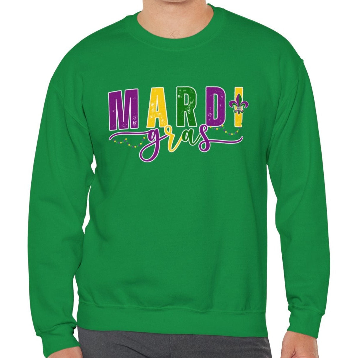 Mardi Gras Magic Women's Sweatshirt: Cozy Carnival Chic for Festive Comfort - Eddy and Rita