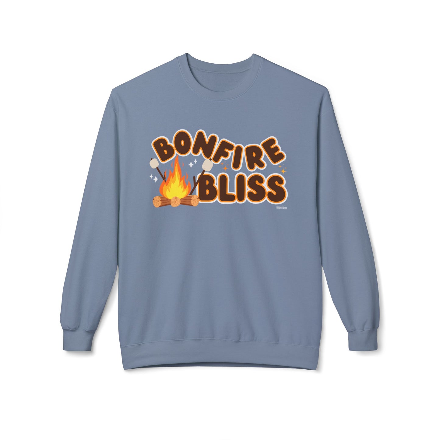 Eddy and Rita Women's Midweight Sweatshirt - "Bonfire Bliss" Fall Graphic Pullover