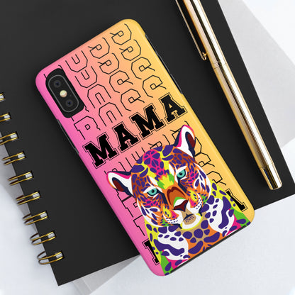 Colorful Cheetah 'Boss Mama' iPhone Case - Stylish and Empowering Protective Cover