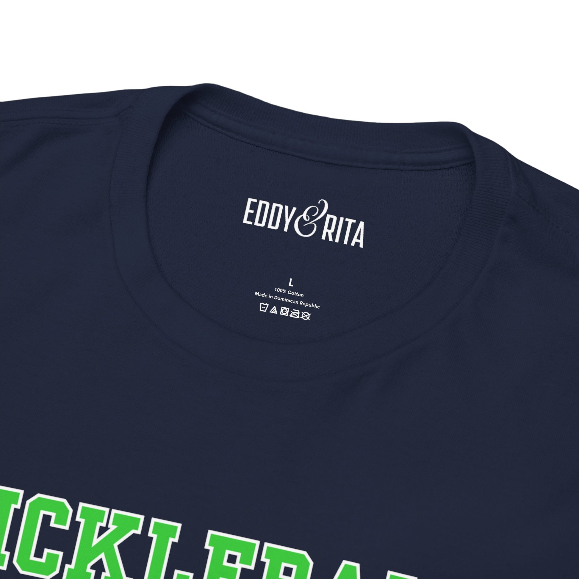 Eddy and Rita Men's Heavy Cotton T-Shirt - "Pickleball The Court is Calling" Graphic Tee for Pickleball Enthusiasts