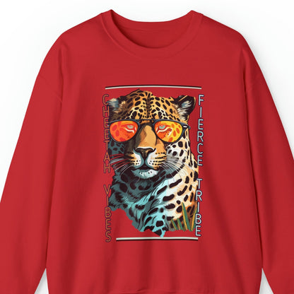 Cheetah Vibes: Join the Fierce Tribe Women's Sweatshirt - Eddy and Rita