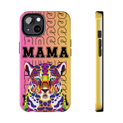 Colorful Cheetah 'Boss Mama' iPhone Case - Stylish and Empowering Protective Cover