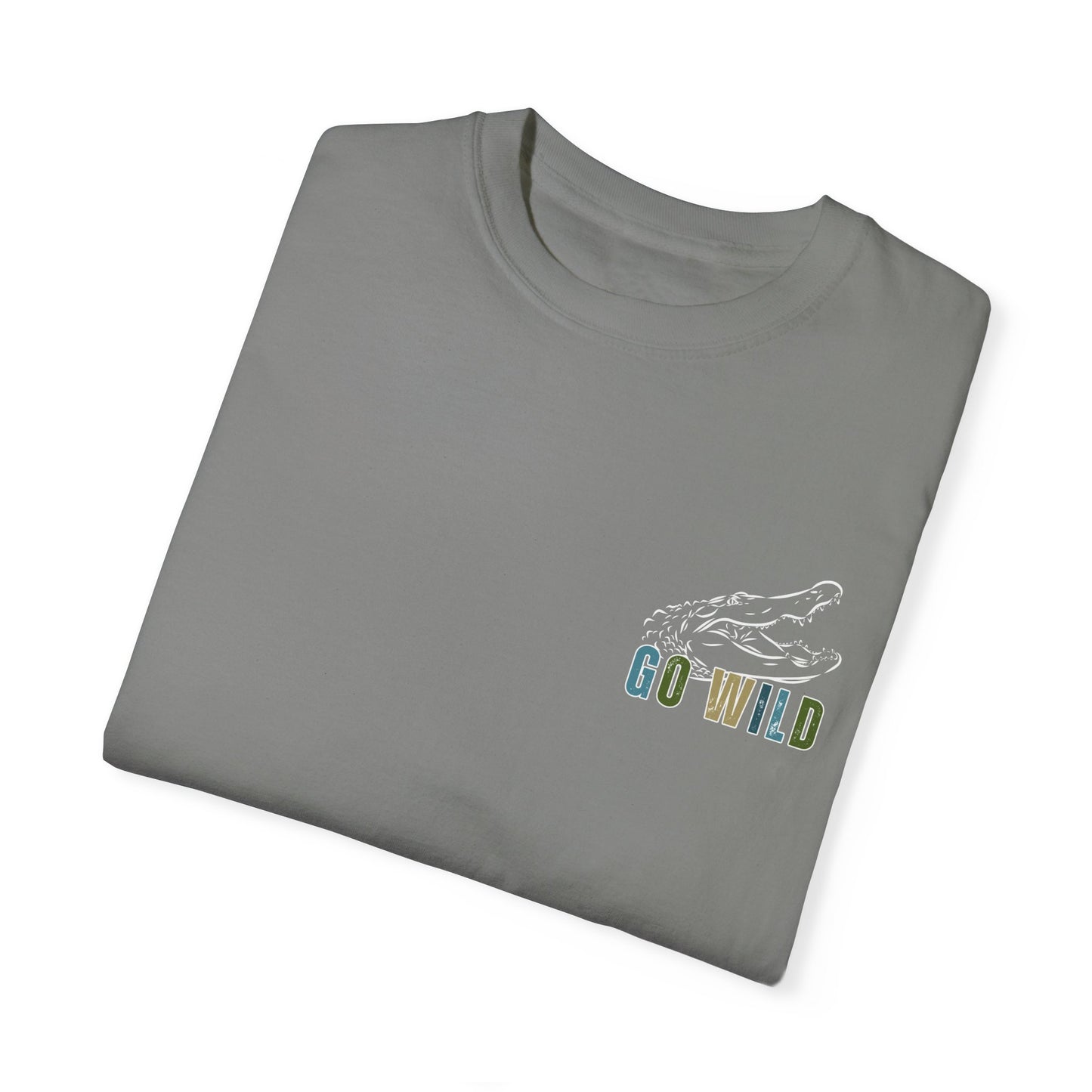 Eddy and Rita Men's Comfort Colors T-Shirt - "Go Wild" Alligator Graphic Tee