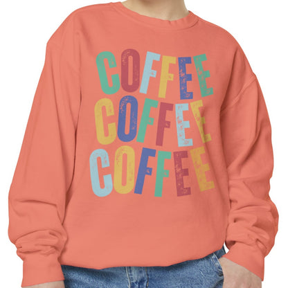 Women's Comfort Colors Coffee Bliss Sweatshirt: Cozy and Vibrant - Eddy and Rita