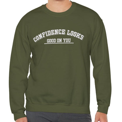 Confidence Looks Good on You Men's Empowerment Sweatshirt - Eddy and Rita