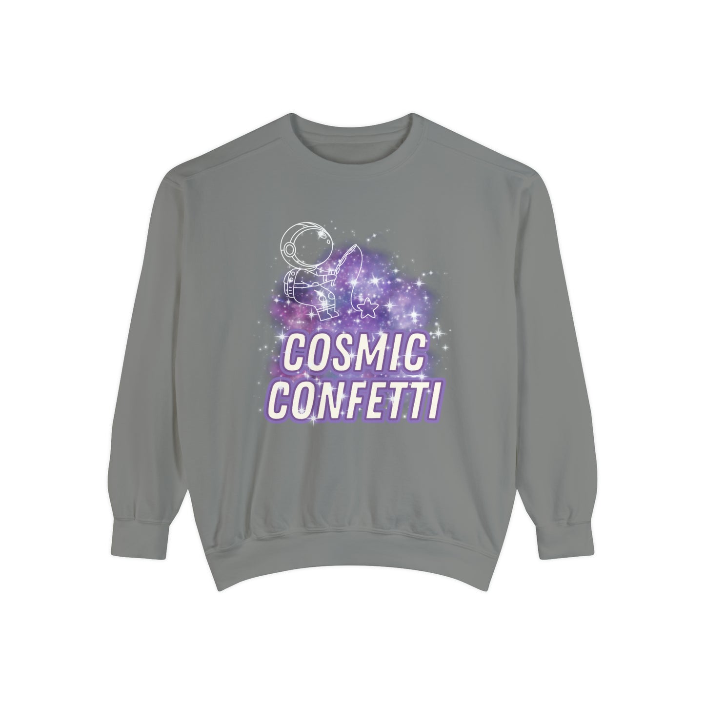 Cosmic Confetti Women's Comfort Colors Sweatshirt - Cozy and Unique - Eddy and Rita