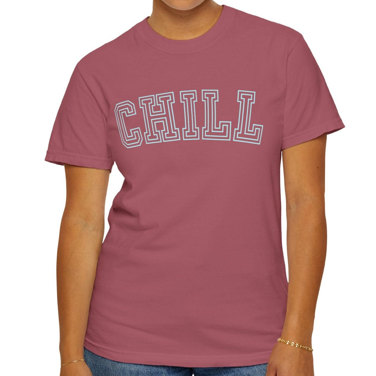 Eddy and Rita Women's Comfort Colors T-Shirt - "Chill" Relaxed Graphic Tee