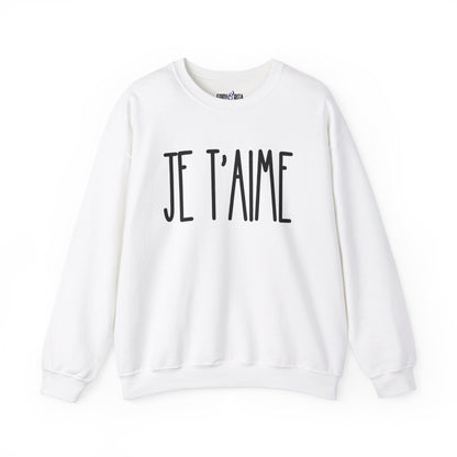 Je T'aime Women's Sweatshirt: Cozy Comfort with French Elegance - Eddy and Rita