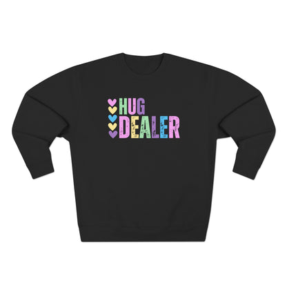 Women's Valentine's Day Graphic Sweatshirt – 'Hug Dealer' Cute and Cozy Pullover – Romantic Gift Idea, Casual Holiday Outfit