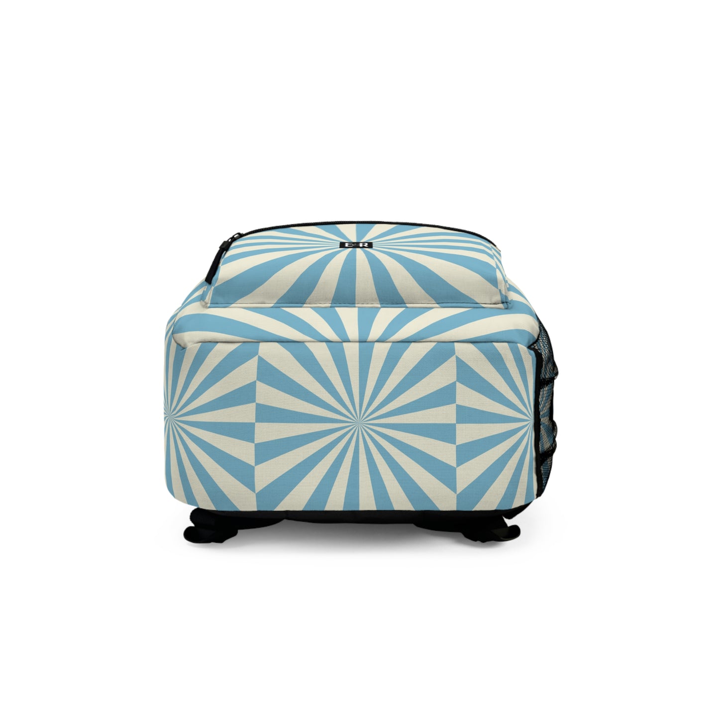 Eddy and Rita Women's Blue and White Geometric Starburst Backpack - Premium Designer Bag