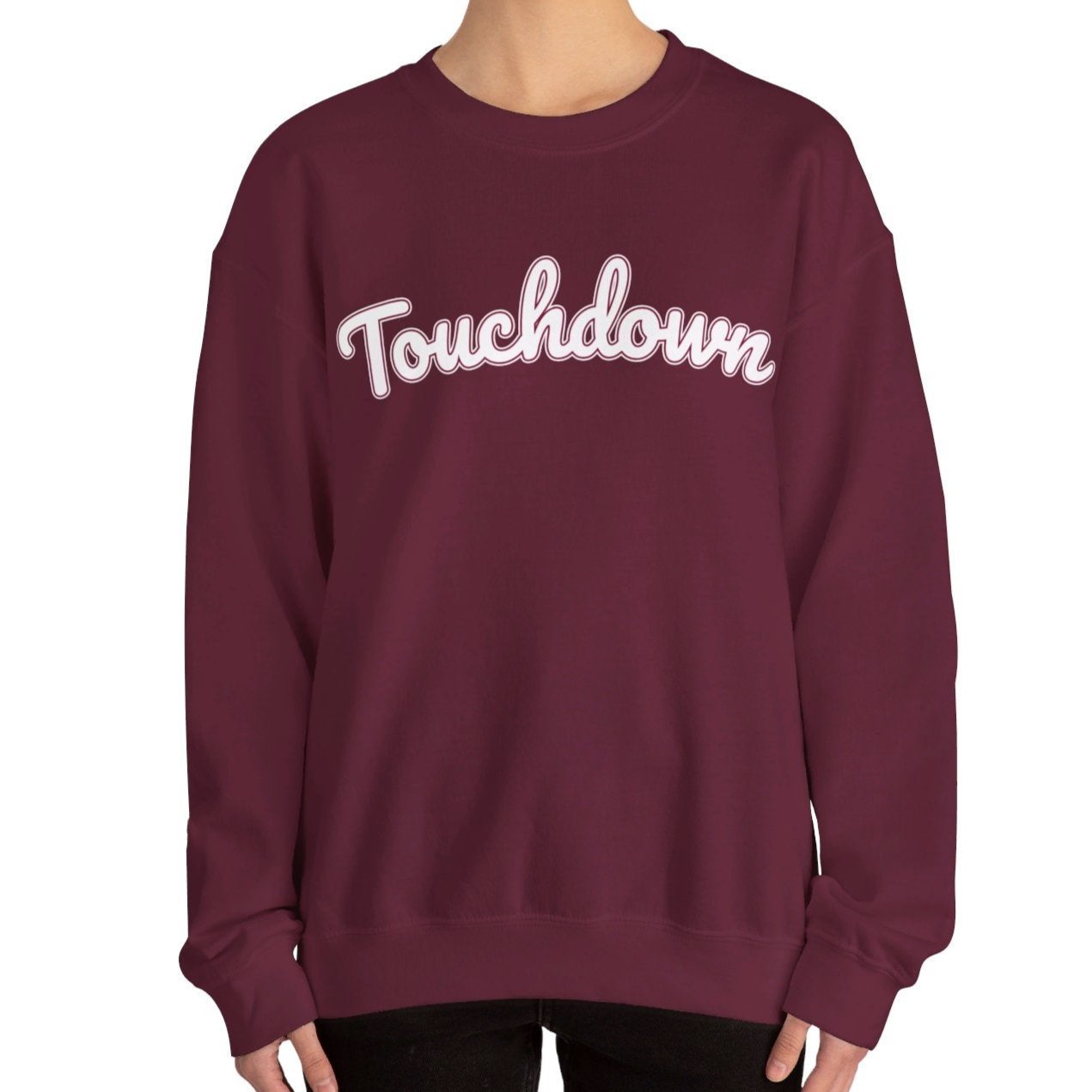 Women's Heavy Blend Sweatshirt – "Touchdown" Sports-Inspired Graphic Sweatshirt