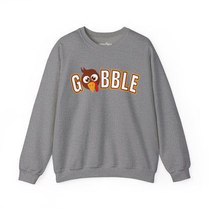 Women's Heavy Sweatshirt – "Gobble, Gobble, Gobble" Fun Thanksgiving Graphic Sweatshirt