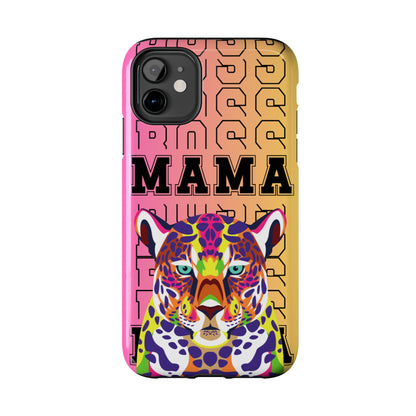 Colorful Cheetah 'Boss Mama' iPhone Case - Stylish and Empowering Protective Cover