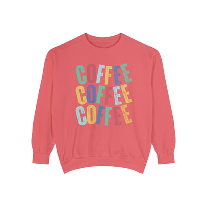 Women's Comfort Colors Coffee Bliss Sweatshirt: Cozy and Vibrant - Eddy and Rita