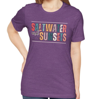 Saltwater and Sunsets Women's Bella Canvas T-Shirt - Eddy and Rita