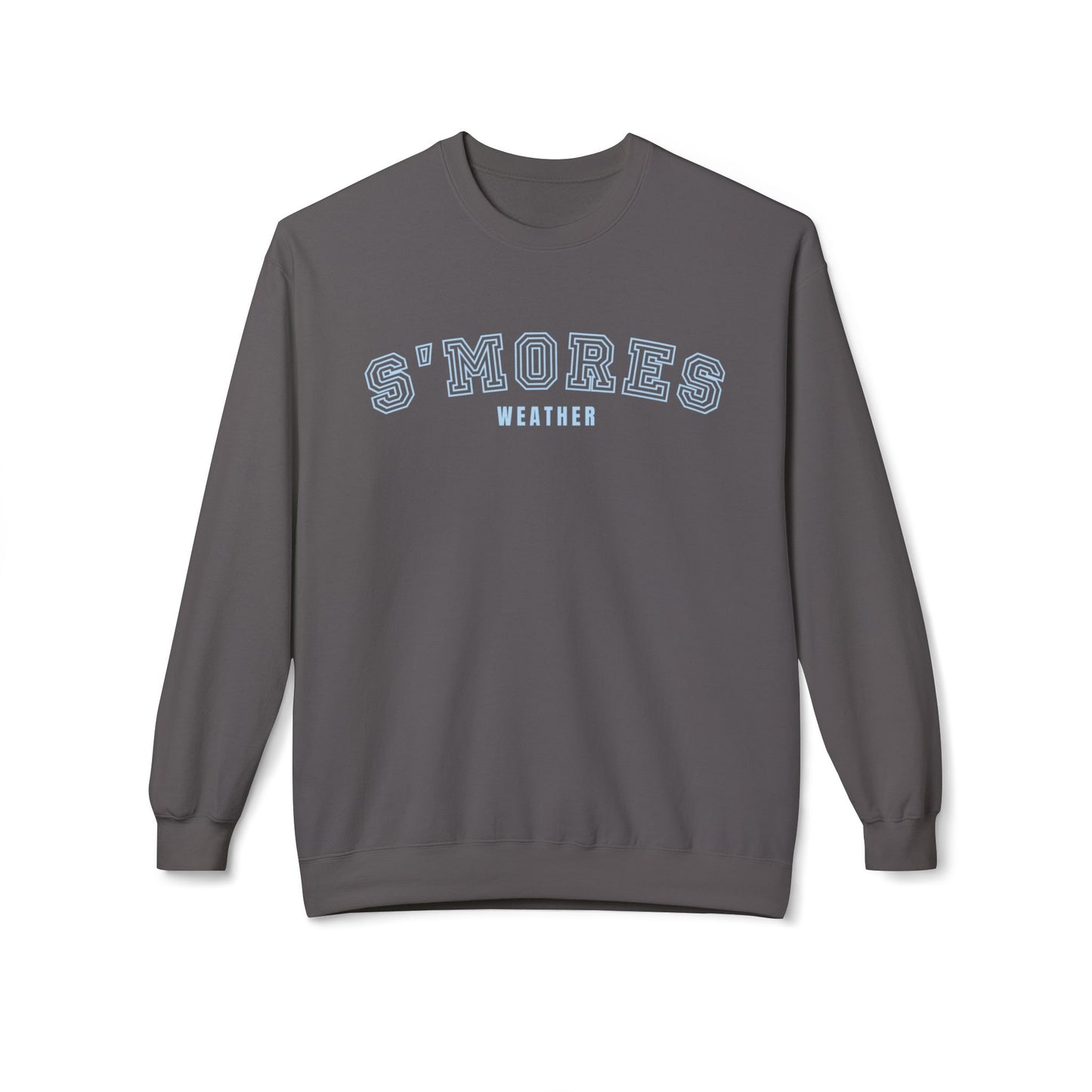 Women's Midweight Sweatshirt – "S'mores Weather" Cozy Graphic Sweatshirt