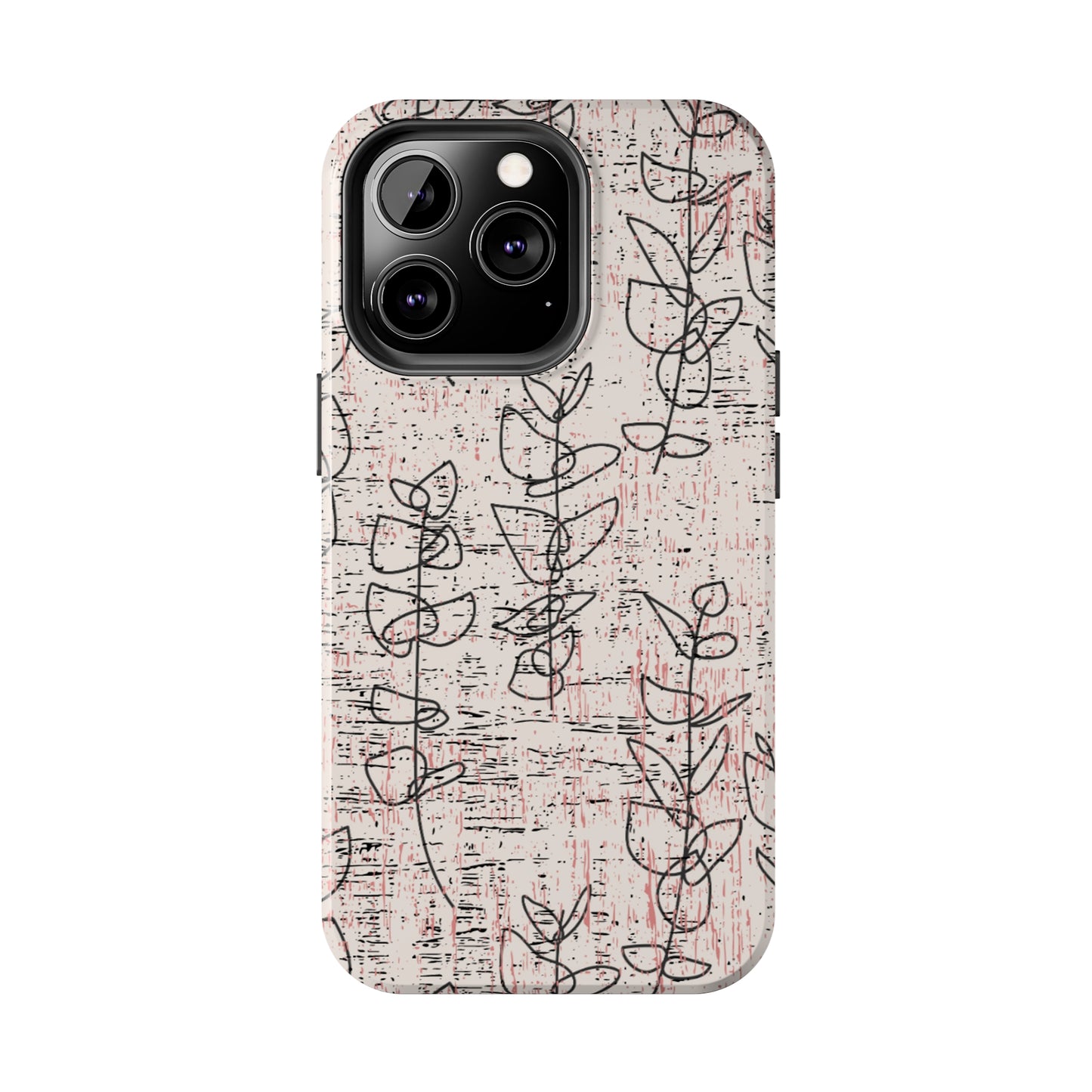 Boho Style Black and White Flowers iPhone Case - Chic and Stylish Floral Design Cover