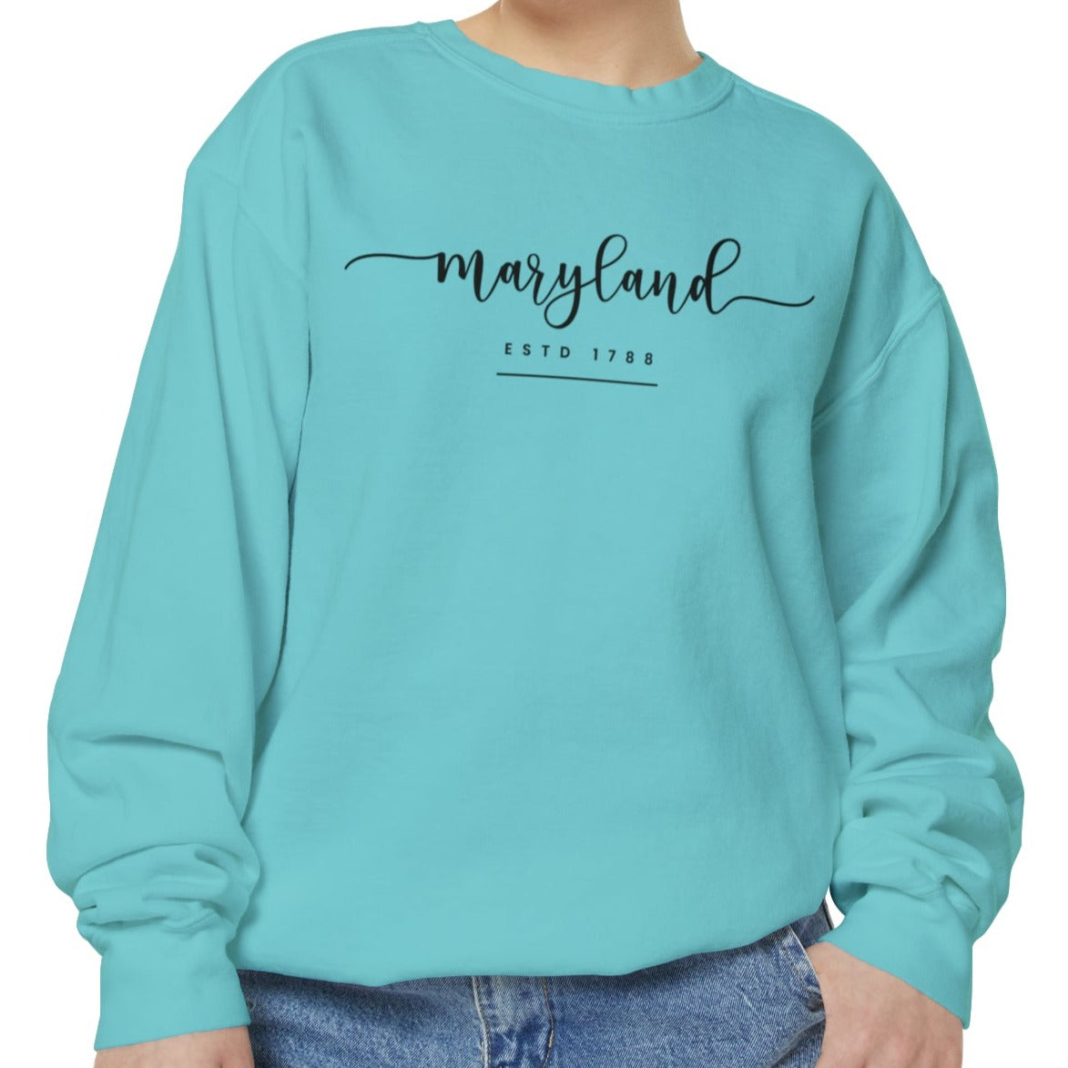 Cozy Comfort Colors Women's Sweatshirt Maryland-Inspired Chic - Eddy and Rita