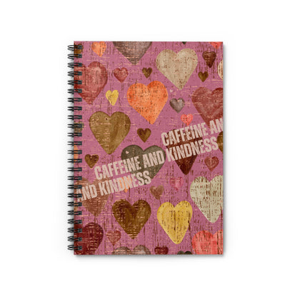 Caffeine & Kindness Harmony: Heartfelt Spiral Notebook for Uplifting Thoughts and Java-Inspired Reflections - Eddy and Rita