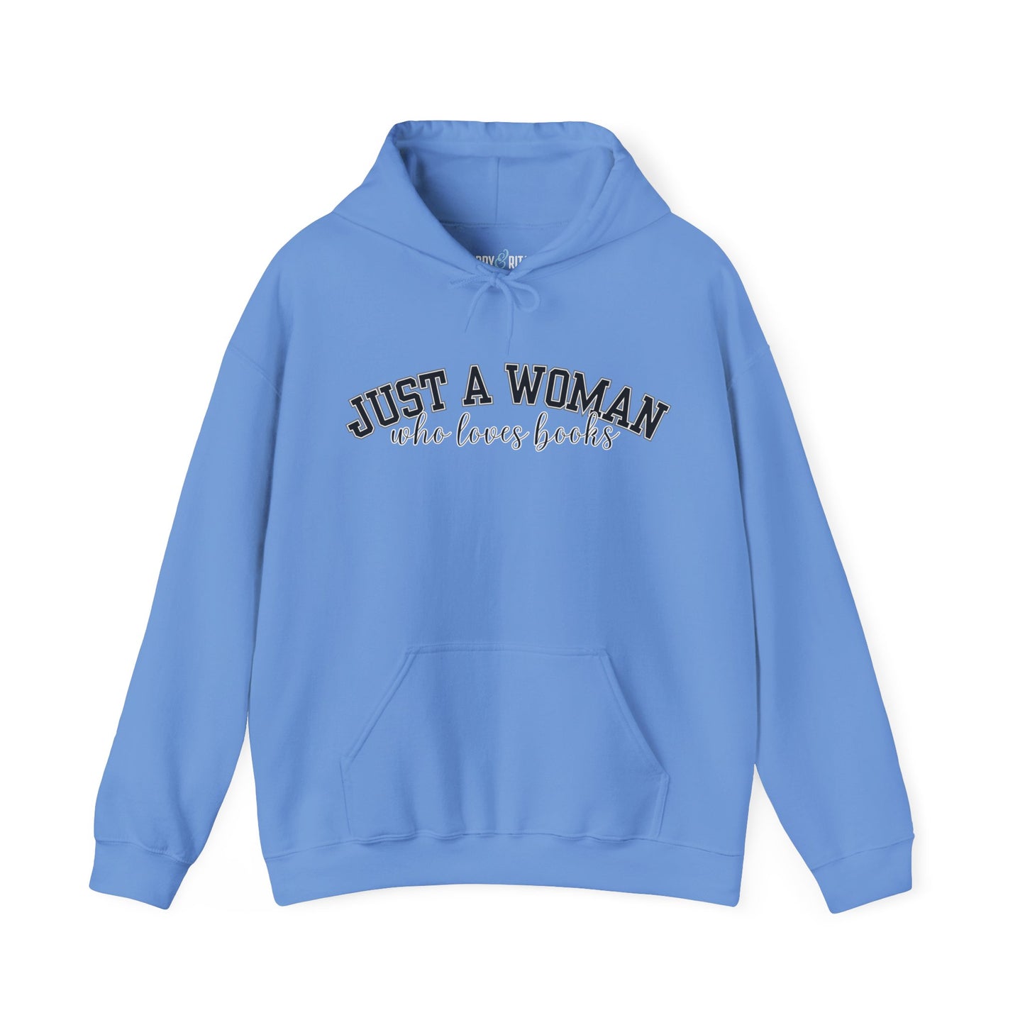 Just a Woman Who Loves Books: Cozy Women's Hoodie for Literary Enthusiasts