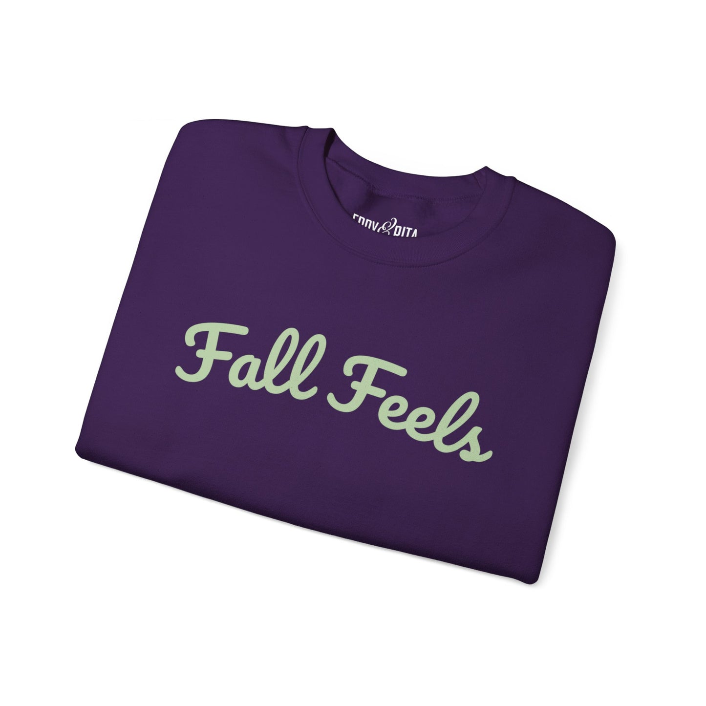 Eddy and Rita Women's Heavy Sweatshirt - "Fall Feels" Cozy Autumn Pullover