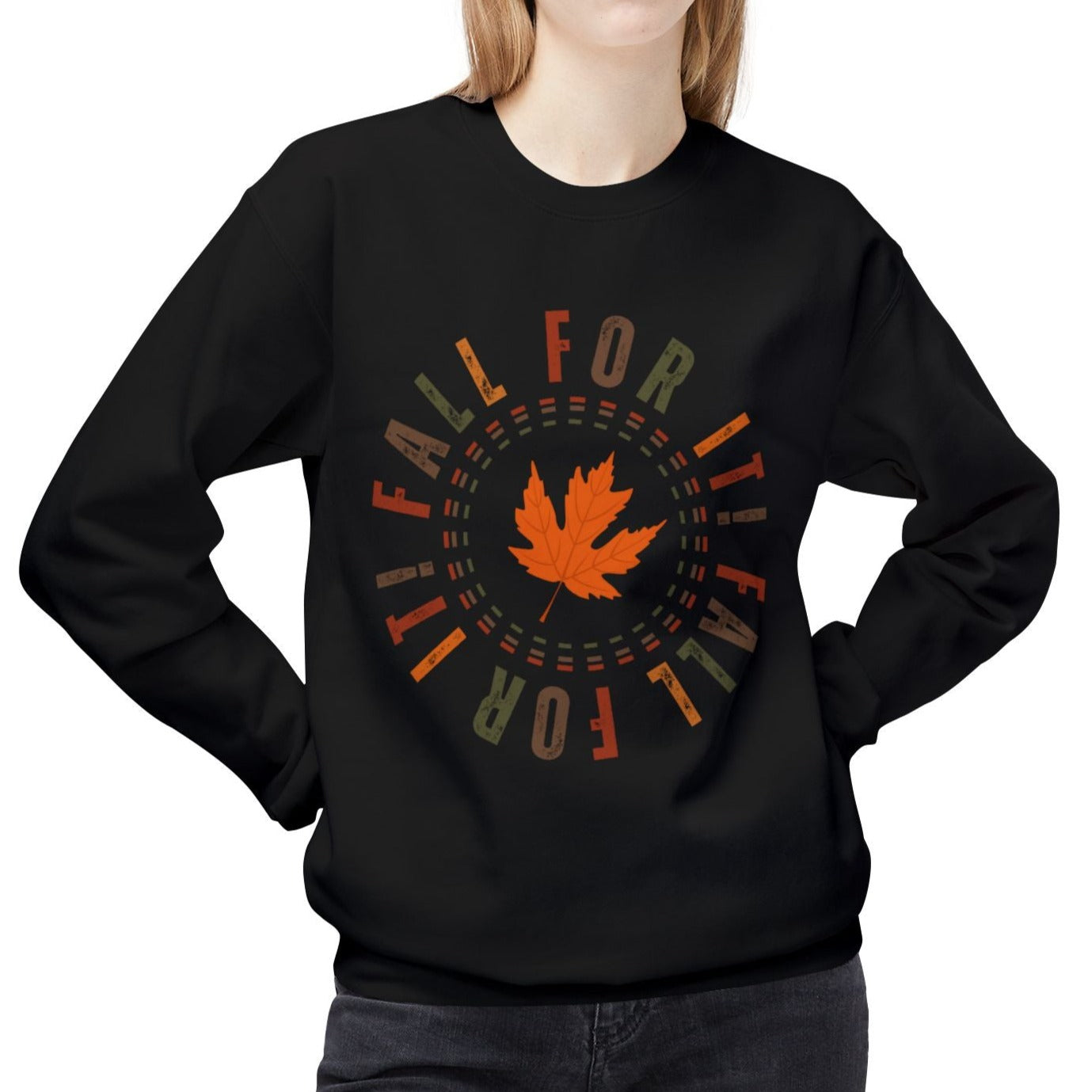 Eddy and Rita Women's Midweight Sweatshirt - "Fall For It" Autumn Graphic Pullover