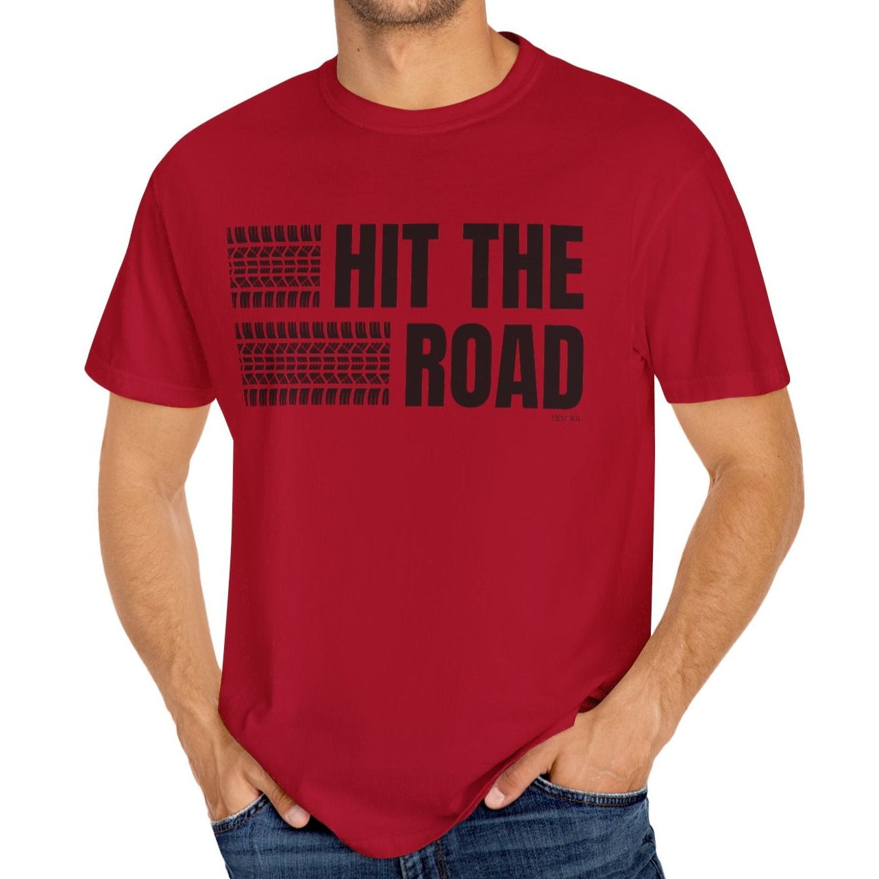 Eddy and Rita Men's Comfort Colors Lightweight T-Shirt - "Hit the Road" Graphic Tee