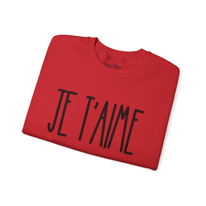 Je T'aime Women's Sweatshirt: Cozy Comfort with French Elegance - Eddy and Rita