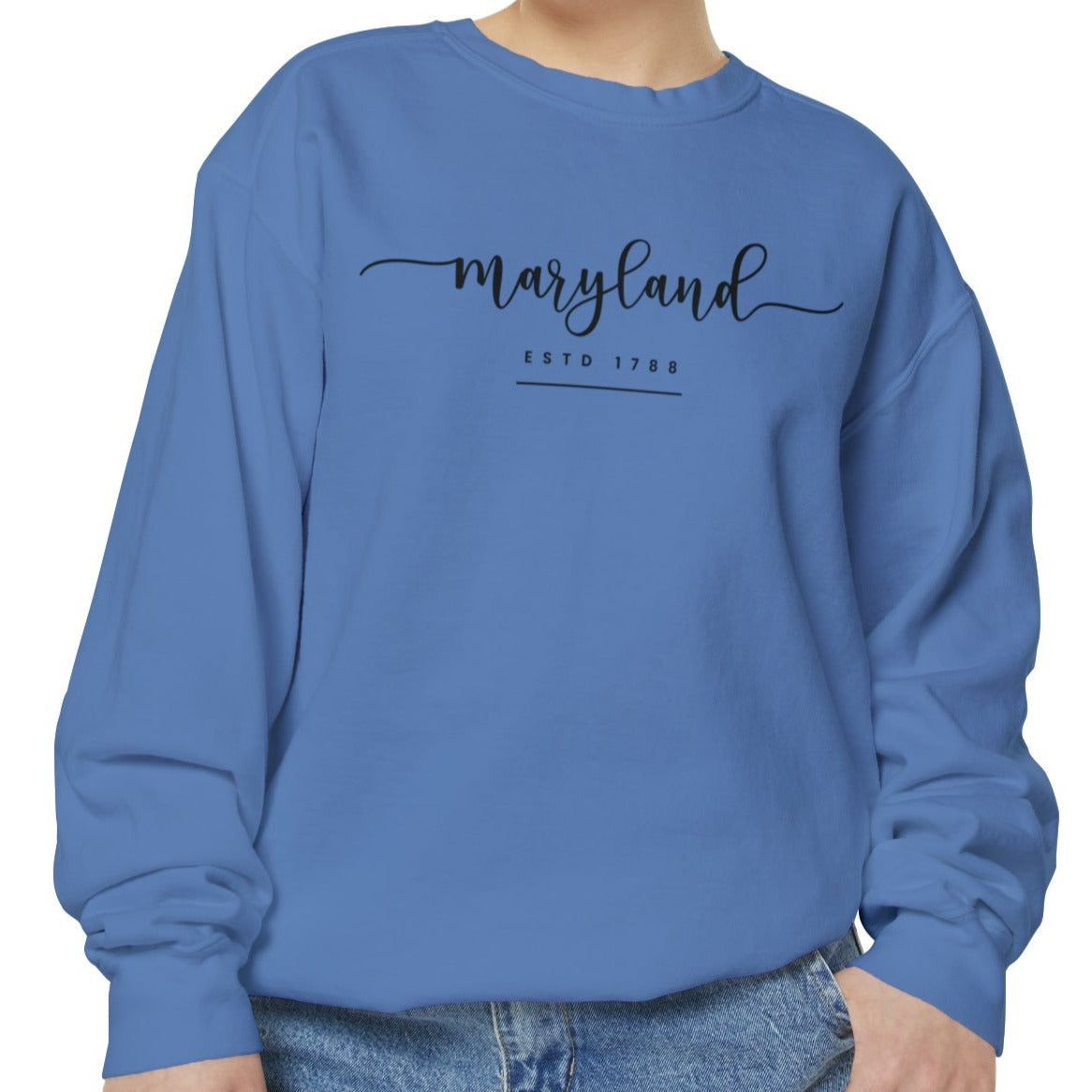 Cozy Comfort Colors Women's Sweatshirt Maryland-Inspired Chic - Eddy and Rita